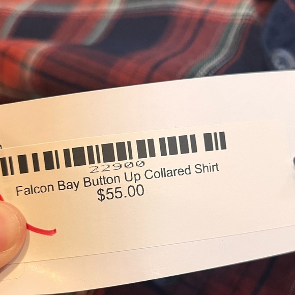 Falcon Bay shirt men’s 3XLT plaid red blue button down cotton soft NWT christmas - Picture 6 of 12